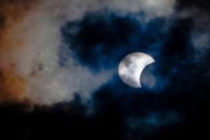 L’éclipse vue des îles Canaries. © AFP