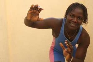 La lutteuse Anta Sambou. © Centre international de lutte associée de Thiès