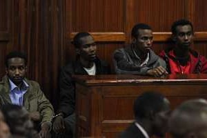 Des hommes inculpés dans l’affaire Westgate, jugés à Nairobi, le 11 novembre 2013. © AFP