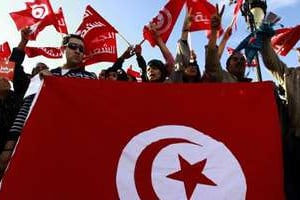 Des manifestants opposés à la politique du gouvernement, le 15 novembre à Tunis. © AFP