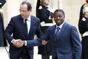 Faure Gnassingbé (Togo), a été reçu à l’Élysée le 15 novembre. © Patrick Kovarik/AFP