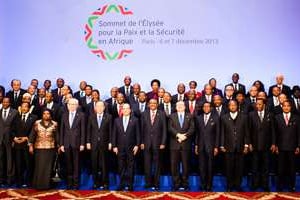 39 chefs d’État du continent sont présents au sommet de l’Élysée, du 6 au 7 décembre 2013. © Camille Millerand pour JA