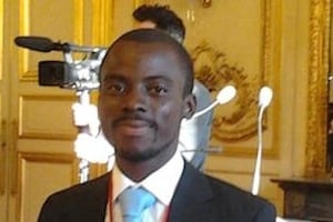 Le Togolais Ayewode Gaffan Amoussou au Forum "Afrique – 100 innovations pour le développement durable". DR