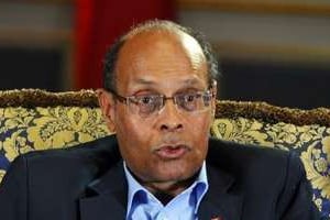 Moncef Marzouki a finalement suivi l’avis de ses conseillers. © Fethi Belaid/AFP