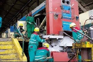 L’atelier de maintenance de Rift Valley Railways à Nairobi. © Phil Moore/JA