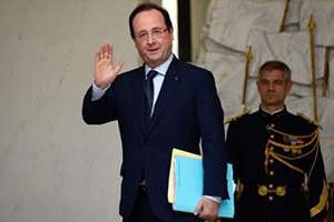 François Hollande, le 23 décembre 2013 au palais de l’Elysée. © AFP