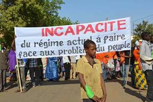 Manifestation d’opposition à Niamey, le 28 décembre 2013. © AFP