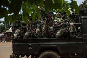 Des soldats tchadiens patrouillant à Bangui, le 11 décembre 2013. © AFP