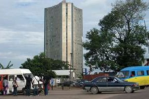 Le siège de la RTNC à Kinshasa. © AFP