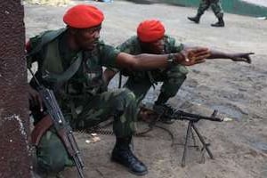 Des militaires congolais le 30 décembre à Kinshasa. © AFP