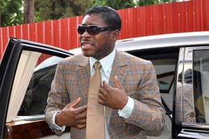Teodoro Nguema Obiang Mangue, fils controversé du président de la Guinée Équatoriale. © JEROME LEROY/AFP