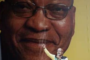 Le président sud-africain Jacob Zuma, le 11 janvier 2014 au stade de Mbombela à Nelspruit. © AFP