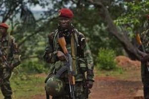 Des soldats de l’armée centrafricaine, en décembre 2012. © Sipa