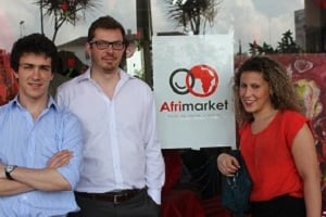 Rania Belkahia, Jérémy Stoss et François Sevaistre sont les trois fondateurs d’Afrimarket. DR