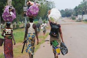 Bangui, capitale centrafricaine, le 6 décembre 2013. © AFP