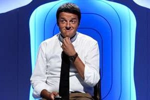 Matteo Renzi lors d’un show télévisé à Rome en juillet 2010. © Mistrulli Luigi/Sipa