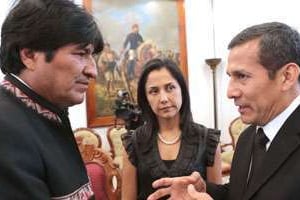 Ollanta Humala (à g.) et son épouse, Nadine Heredia. © AP/Sipa