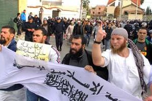 Manifestation d’islamistes à Alger, le 18 janvier 2013. © DR