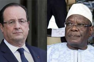 François Hollande et Ibrahim Boubacar Keïta. © AFP