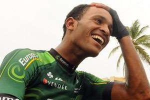 Natnael Berhane, cycliste érythréen. © SERGE ROGERS / AFP