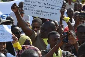 Manifestation contre Areva à Niamey, le 6 février 2014. © AFP