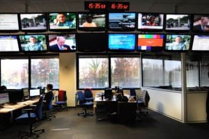 Les locaux de la chaine d’information Euronews se trouvent à Écully en France. © Soudan.E/Andia.fr JA2769p65