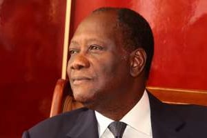 Alassane Ouattara, en avril 2013 à Abidjan. © DR