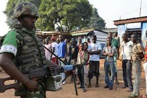 Un soldat de la Misca à Bangui. © AFP