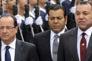 Le président François Hollande et le roi Mohammed VI le 3 avril 2013 à Casablanca. © AFP