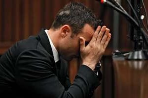 Oscar Pistorius au troisième jour de son procès, le 5 mars 2014. © AFP