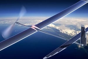 Représentation d’un drone Solara, que pourrait utiliser Facebook. © Titan Aerospace