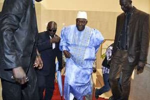 L’ex-président Moussa Traoré à la cérémonie d’investiture d’IBK, en septembre 2013. © Emmanuel Daou Bakary pour J.A.
