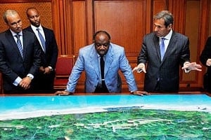 Le président Ali Bongo a lancé un vaste projet d’infrastructures dans le cadre du programme "Gabon émergent". © Gabon Presidential press office/AFP