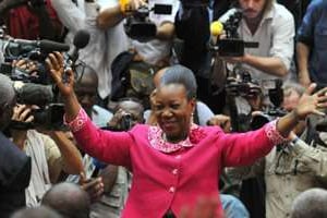 Catherine Samba Panza, la chef de l’État centrafricain. © AFP