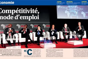 Cette semaine dans Jeune Afrique, édition spéciale Africa CEO Forum axée sur le thème de la compétitivité. © JA