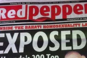 Une du Red Pepper, ayant publié une liste d’homosexuels présumés. © AFP