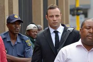 L’athlète sud-africain Oscar Pistorius au tribunal de Pretoria le 13 mars. © AFP/Alexander Joe