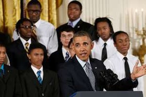 Barack Obama, le 26 février à la Maison Blanche. © AFP/Getty Image