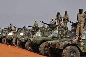 L’armée tchadienne en route vers le Mali, fin janvier 2013. © AFP