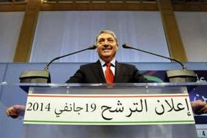 Ali Benflis lors de l’annonce de sa candidature. © FAYCAL NECHOUD / citizenside.com/AFP