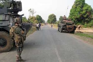 Des troupes français de Sangaris en Centrafrique. © AFP