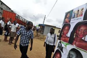 Des portraits de la mannequin Awa Fadiga, à Abidjan le 28 mars 2014. © AFP