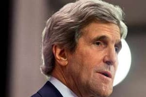 Le secrétaire d’Etat américain John Kerry, à Bruxelles le 1er avril 2014. © AFP – Jacquelyn Martin