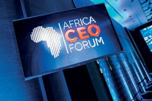 Les organisateurs ont annoncé que le prochain Africa CEO Forum se tiendra en Afrique. © Eric Larrayadieu/JA