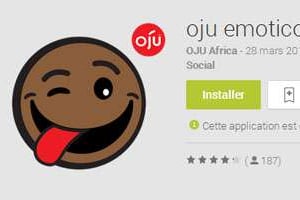 Capture d’écran de l’appli Oju sur Google play. © Jeune Afrique