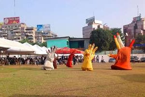 Lors du Marché des arts du spectacle africain, à Abidjan (6 mars). © DR