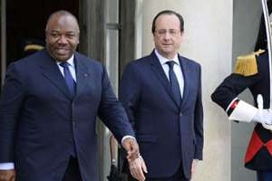 Ali Bongo et François Hollande, le 8 avril 2014 à Paris. © AFP