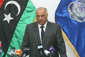 Le ministre libyen de l’Intérieur Saleh Maziq à Tripoli, le 13 avril 2014. © AFP