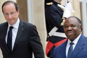 François Hollande et Ali Bongo à l’Élysée, le 5 juillet 2012. © AFP