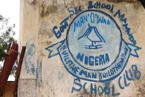 Le mur d’une école nigériane. © AFP